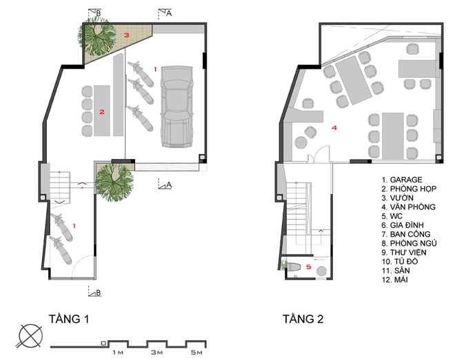 Nhà đẹp trên mảnh đất có thế kỳ dị ở Sài Gòn